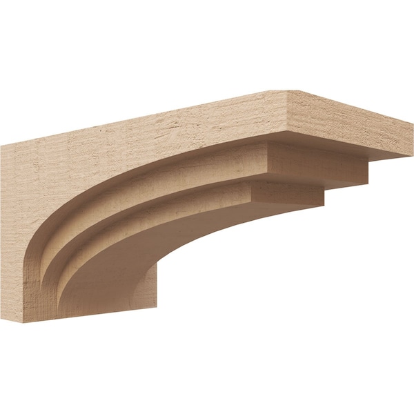 Ekena Millwork 9"W x 18"D x 9"H Wide Rockford Rough Cedar Woodgrain TimberThane Corbel, Primed Tan CORUR09X18X09ROCRCPR - main